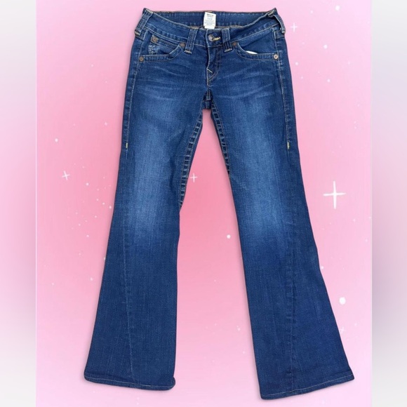 True Religion Blue Flared Bootcut Jeans Y2K Women’s 28 Made in USA - Picture 6 of 7